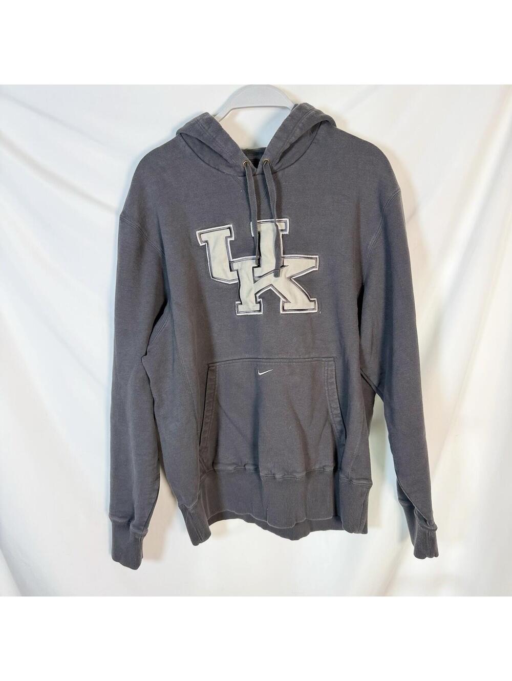 Kentucky Wildcats Nike Center Swoosh Embroidered Hooded Sweatshirt Ss Large Gray